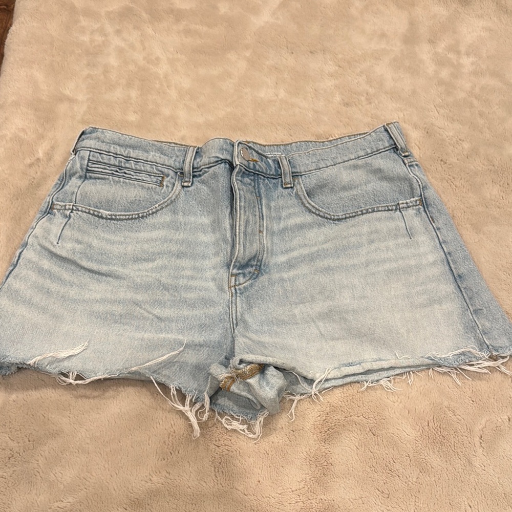Pilcro Light Blue Distressed Denim Cutoff Shorts